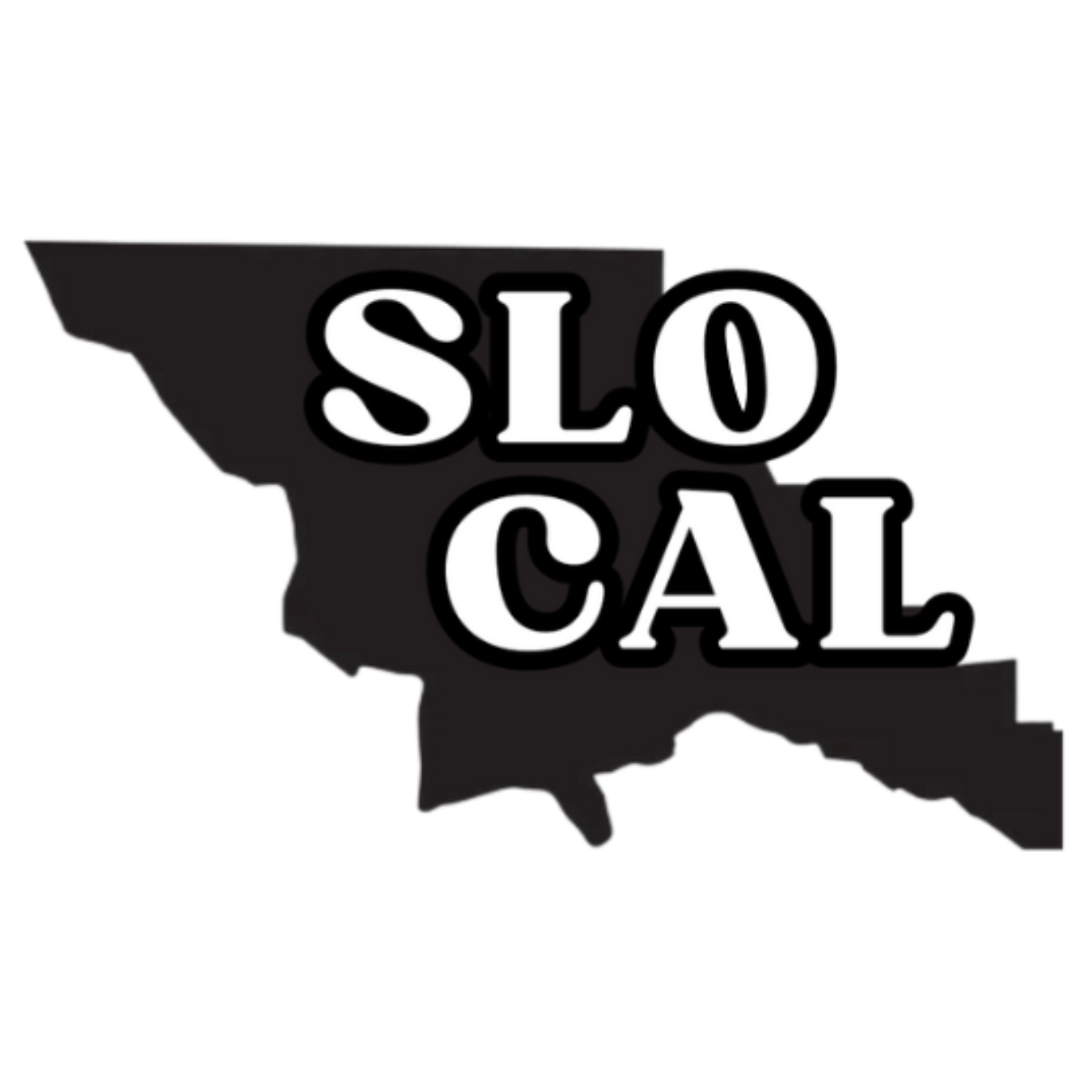 SLO CAL Over San Luis Obispo County Outline Vinyl Decal