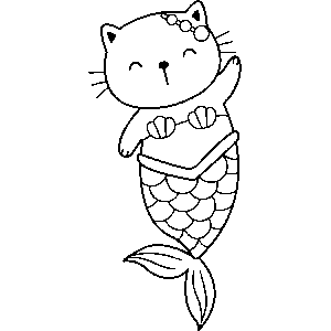 Mermaid Cat Vinyl Decal